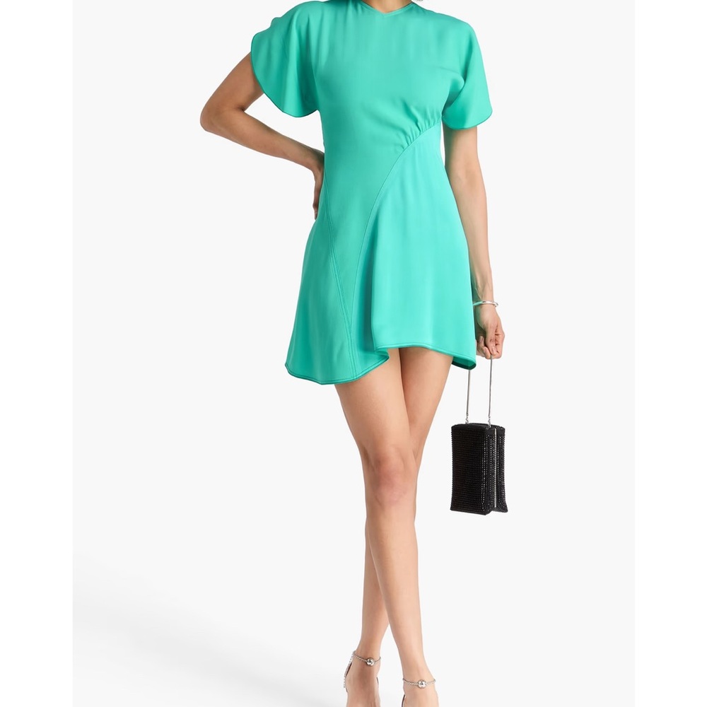 Victoria Beckham Turquoise Mini Dress